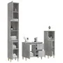 3-teiliges Badezimmermöbelset aus betongrauem Sperrholz von vidaXL, Badezimmermöbel - Ref: Foro24-3185539, Preis: 189,72 €, R...