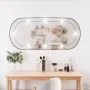 Espejo de pared ovalado con luces LED vidrio 45x100 cm de vidaXL, Espejos - Ref: Foro24-3189164, Precio: 50,46 €, Descuento: %