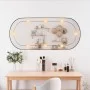 Oval wall mirror with glass LED lights 45x100 cm by vidaXL, Mirrors - Ref: Foro24-3189164, Price: 50,47 €, Discount: %