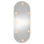 Oval wall mirror with glass LED lights 45x100 cm by vidaXL, Mirrors - Ref: Foro24-3189164, Price: 58,14 €, Discount: %