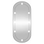 Oval wall mirror with glass LED lights 45x100 cm by vidaXL, Mirrors - Ref: Foro24-3189164, Price: 58,14 €, Discount: %