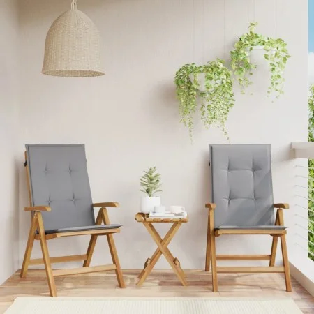 Reclining garden chairs and cushions 2 pcs solid teak wood by vidaXL, Garden chairs - Ref: Foro24-3196434, Price: 329,85 €, D...