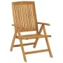 Reclining garden chairs and cushions 2 pcs solid teak wood by vidaXL, Garden chairs - Ref: Foro24-3196434, Price: 329,85 €, D...