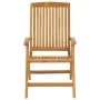 Reclining garden chairs and cushions 2 pcs solid teak wood by vidaXL, Garden chairs - Ref: Foro24-3196434, Price: 329,85 €, D...