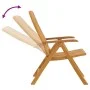 Reclining garden chairs and cushions 2 pcs solid teak wood by vidaXL, Garden chairs - Ref: Foro24-3196434, Price: 329,85 €, D...