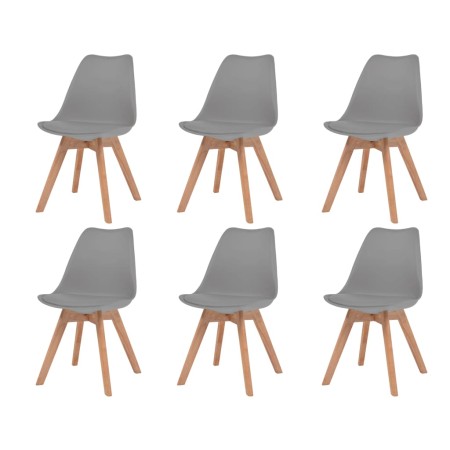 Esszimmerstühle 6 Einheiten grauer Kunststoff von vidaXL, Essstühle - Ref: Foro24-274851, Preis: 307,05 €, Rabatt: %