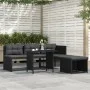 Garden furniture set 4 pieces black synthetic rattan by vidaXL, Garden sets - Ref: Foro24-44287, Price: 289,67 €, Discount: %