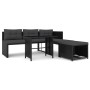 Gartenmöbel-Set 4-teilig aus schwarzem synthetischem Rattan von vidaXL, Gartensets - Ref: Foro24-44287, Preis: 276,93 €, Raba...
