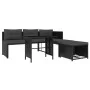 Garden furniture set 4 pieces black synthetic rattan by vidaXL, Garden sets - Ref: Foro24-44287, Price: 289,67 €, Discount: %
