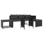 Garden furniture set 4 pieces black synthetic rattan by vidaXL, Garden sets - Ref: Foro24-44287, Price: 289,67 €, Discount: %