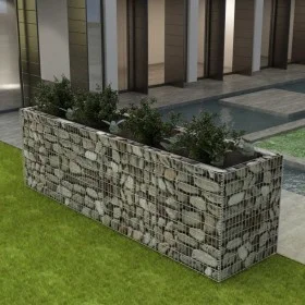Arriate de gaviones de acero 360x90x100 cm de vidaXL, Maceteros y jardineras - Ref: Foro24-142553, Precio: 189,44 €, Descuent...