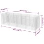 Gabionenbett aus Stahl 360x90x100 cm von vidaXL, Töpfe und Pflanzgefäße - Ref: Foro24-142553, Preis: 191,95 €, Rabatt: %