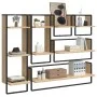 Wall shelves with bars 6 pcs engineered wood Sonoma oak by vidaXL, Shelves and shelves - Ref: Foro24-836314, Price: 89,07 €, ...