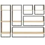 Wall shelves with bars 6 pcs engineered wood Sonoma oak by vidaXL, Shelves and shelves - Ref: Foro24-836314, Price: 89,07 €, ...