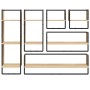 Wandregale mit Stangen, 6 Stück, Holzwerkstoff, Sonoma-Eiche von vidaXL, Regale und Regale - Ref: Foro24-836314, Preis: 90,58...