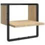 Wall shelves with bars 6 pcs engineered wood Sonoma oak by vidaXL, Shelves and shelves - Ref: Foro24-836314, Price: 89,07 €, ...