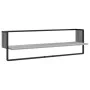 Wall shelves with bars 6 pieces Sonoma gray engineered wood by vidaXL, Shelves and shelves - Ref: Foro24-836316, Price: 74,80...