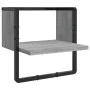 Wall shelves with bars 6 pieces Sonoma gray engineered wood by vidaXL, Shelves and shelves - Ref: Foro24-836316, Price: 74,80...