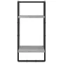 Wall shelves with bars 6 pieces Sonoma gray engineered wood by vidaXL, Shelves and shelves - Ref: Foro24-836316, Price: 74,80...