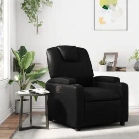 Black Faux Leather Recliner by vidaXL, Armchairs - Ref: Foro24-372389, Price: 246,43 €, Discount: %
