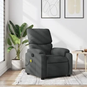 Sillón de masaje reclinable de tela gris oscuro de vidaXL, Sillones - Ref: Foro24-373423, Precio: 198,00 €, Descuento: %