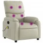 Sillón reclinable de masaje cuero sintético crema de vidaXL, Sillones - Ref: Foro24-373442, Precio: 225,92 €, Descuento: %