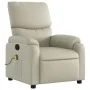 Sillón reclinable de masaje cuero sintético crema de vidaXL, Sillones - Ref: Foro24-373442, Precio: 225,92 €, Descuento: %