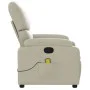 Sillón reclinable de masaje cuero sintético crema de vidaXL, Sillones - Ref: Foro24-373442, Precio: 225,92 €, Descuento: %