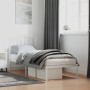 Metal bed frame with white headboard 75x190 cm by vidaXL, Beds and slatted bases - Ref: Foro24-373828, Price: 68,76 €, Discou...