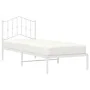 Bettgestell aus Metall mit weißem Kopfteil 75x190 cm von vidaXL, Betten und Lattenroste - Ref: Foro24-373828, Preis: 67,61 €,...