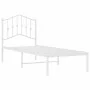 Bettgestell aus Metall mit weißem Kopfteil 75x190 cm von vidaXL, Betten und Lattenroste - Ref: Foro24-373828, Preis: 67,61 €,...