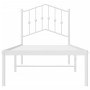 Bettgestell aus Metall mit weißem Kopfteil 75x190 cm von vidaXL, Betten und Lattenroste - Ref: Foro24-373828, Preis: 68,76 €,...