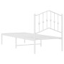 Bettgestell aus Metall mit weißem Kopfteil 75x190 cm von vidaXL, Betten und Lattenroste - Ref: Foro24-373828, Preis: 68,76 €,...