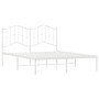 Metallbettgestell mit weißem Kopfteil 135x190 cm von vidaXL, Betten und Lattenroste - Ref: Foro24-373837, Preis: 96,11 €, Rab...