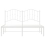 Metallbettgestell mit weißem Kopfteil 135x190 cm von vidaXL, Betten und Lattenroste - Ref: Foro24-373837, Preis: 96,11 €, Rab...