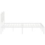 Metallbettgestell mit weißem Kopfteil 135x190 cm von vidaXL, Betten und Lattenroste - Ref: Foro24-373837, Preis: 96,11 €, Rab...