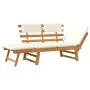 Gartenbank mit Kissen 2 in 1 190 cm massives Akazienholz von vidaXL, Gartenbänke - Ref: Foro24-42647, Preis: 196,96 €, Rabatt: %