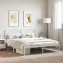 Bettgestell aus Metall mit weißem Kopfteil 180x200 cm von vidaXL, Betten und Lattenroste - Ref: Foro24-373842, Preis: 105,79 ...