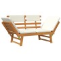 Garden bench with cushions 2 in 1 190 cm solid acacia wood by vidaXL, garden benches - Ref: Foro24-42647, Price: 181,68 €, Di...