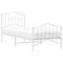 Metallbettgestell mit Kopf- und Fußteil weiß 90x200 cm von vidaXL, Betten und Lattenroste - Ref: Foro24-373849, Preis: 79,38 ...