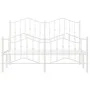 Bettgestell aus Metall mit Kopfteil und weißem Fußteil 140x190 cm von vidaXL, Betten und Lattenroste - Ref: Foro24-373856, Pr...