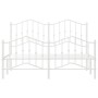 Estructura cama metal cabecero y estribo blanco 140x190 cm de vidaXL, Camas y somieres - Ref: Foro24-373856, Precio: 104,05 €...
