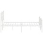Estructura cama metal cabecero y estribo blanco 140x190 cm de vidaXL, Camas y somieres - Ref: Foro24-373856, Precio: 104,05 €...