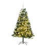 Árbol de Navidad artificial con bisagras 150 LED y bolas 150 cm