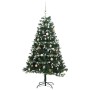 Árbol de Navidad artificial con bisagras 150 LED y bolas 150 cm