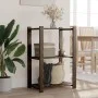3-tier solid black pine wood shelf 60x38x90 cm by vidaXL, Industrial shelving - Ref: Foro24-373409, Price: 45,62 €, Discount: %