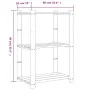 3-tier solid black pine wood shelf 60x38x90 cm by vidaXL, Industrial shelving - Ref: Foro24-373409, Price: 45,62 €, Discount: %