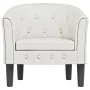 Sillón cuero sintético blanco de vidaXL, Sillones - Ref: Foro24-356460, Precio: 182,26 €, Descuento: %