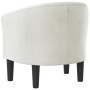 Sillón cuero sintético blanco de vidaXL, Sillones - Ref: Foro24-356460, Precio: 185,65 €