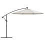 Hanging umbrella with LED lights and metal pole 300 cm sand by vidaXL, Umbrellas - Ref: Foro24-42970, Price: 137,21 €, Discou...